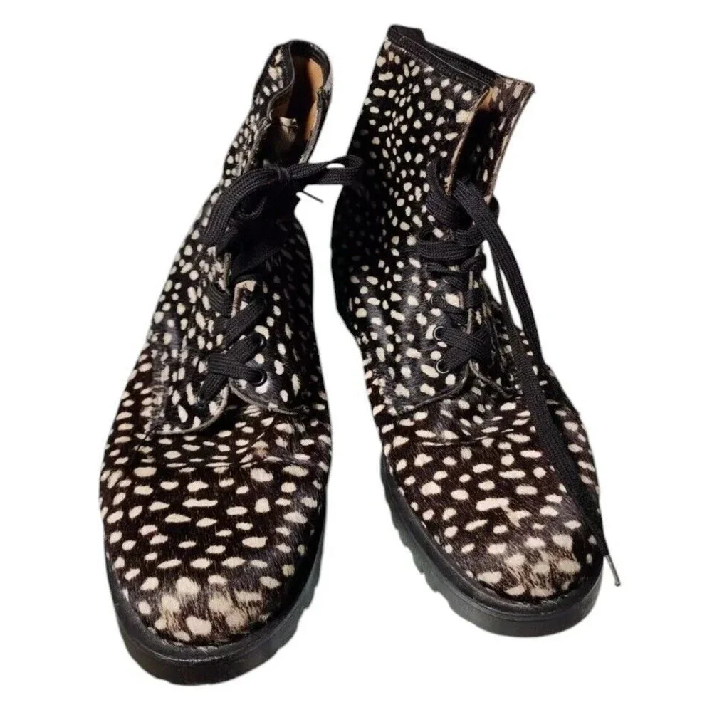 Doc Martens Pony Hair High Top Size 13 EU 47 Topos Cow Hide